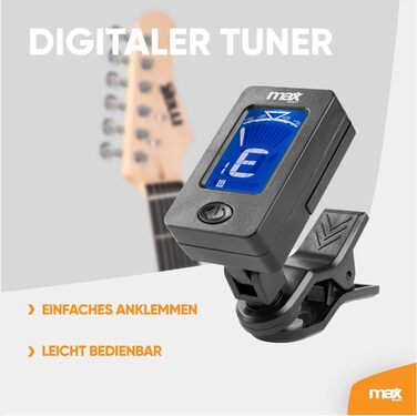 Електрогітара Max GigKit: Комплект з підсилювачем 40 Вт, аксесуарами та чохлом (4/4, блакитний)