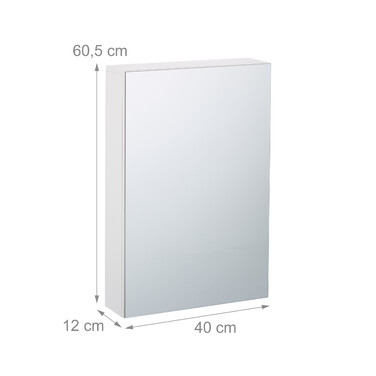 Relaxdays Bathroom Mirror Cabinet