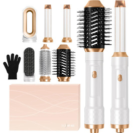 Набір для укладки волосся Pro Hairstyler 6 в 1: фен-щітка, локони, об'єм, сушка, випрямлення | Atopskins | 1000W