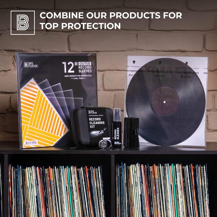 Набір для чищення вінілових платівок Big Fudge 5-в-1: щітка, засіб для чищення голки, сумка – професійний набір для догляду за вінілом