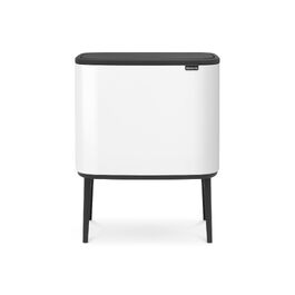 Сміттєвий бак Brabantia Bo Touch Bin 36 л, металевий, білий, з внутрішнім відром (54 x 32 x 68 см)