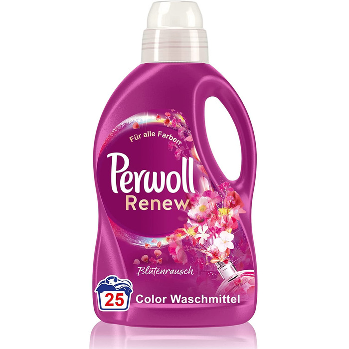 Рідкий засіб для прання Perwoll Renew Blütenrausch для кольорових та білих речей, квітковий аромат, 1.38 л (на 50 прань)