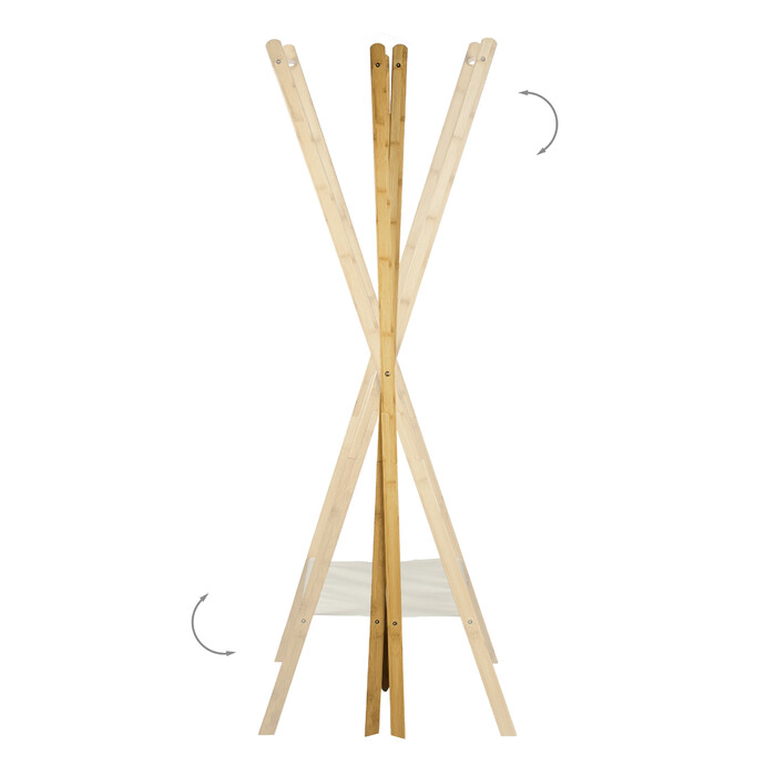 Relaxdays Bamboo Clothes Rack