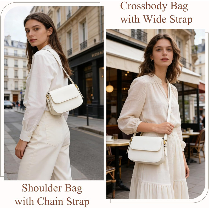 Сумка жіноча через плече PU шкіра, маленька сумка-шопер для повсякденного використання, роботи та відпочинку (молочно-біла)