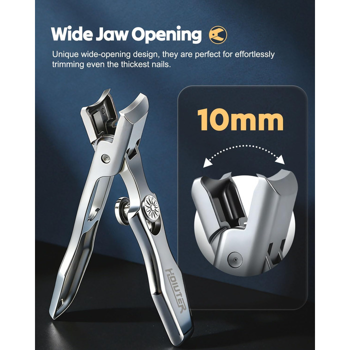 Набір для манікюру (ножиці для нігтів) Edelstahl 2026 – для чоловіків та жінок, для товстих нігтів, з пилкою, сріблястий