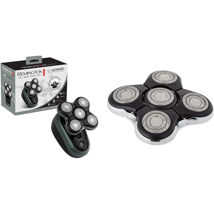 Електричний голєва машина Remington Glatzen Rasierer XR1600 з турбо-функцією та змінний насадка SPR-RX5 для гоління голови
