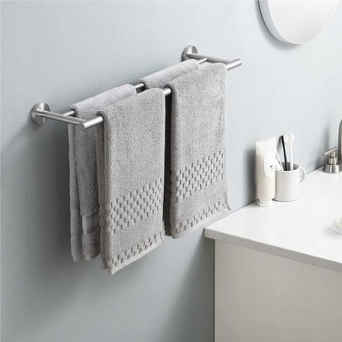 Тримач для рушників у ванну кімнату, стильна штанга 60 см