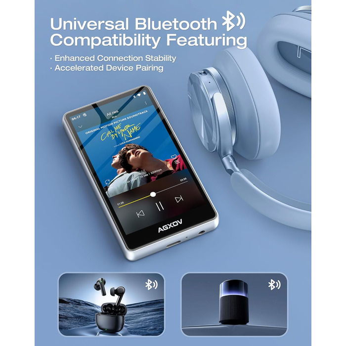 MP3 плеєр 144GB з Bluetooth та Wi-Fi, 4.02