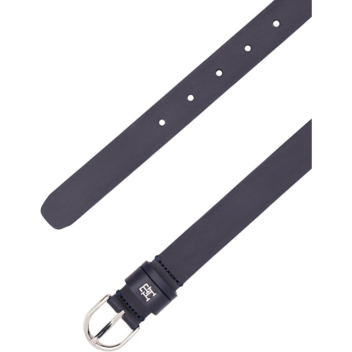Ремінь жіночий Tommy Hilfiger Essential Effortless 2,5 см шкіряний синій (Space Blue) 80 см