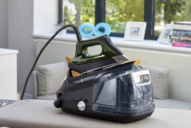 Станція парогенератора Rowenta Steam Pro DG7621, 6.2 Bar, 310 г/хв, 1.1 л, компактний дизайн, блакитно-чорний