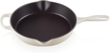 Le Creuset Signature висока сковорода-сервірувальниця з чавуну, універсальна для всіх плит і духовок, 26 см, 2 л, колір Meringue