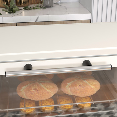 HOMCOM 9L Mini Oven with Baking Tray, Grill Rack, 100°C-230°C, with Adjustable Temperature and Cooking Time, 60 Min. Timer, 750W, Stainless Steel, Cream White | Aosom
