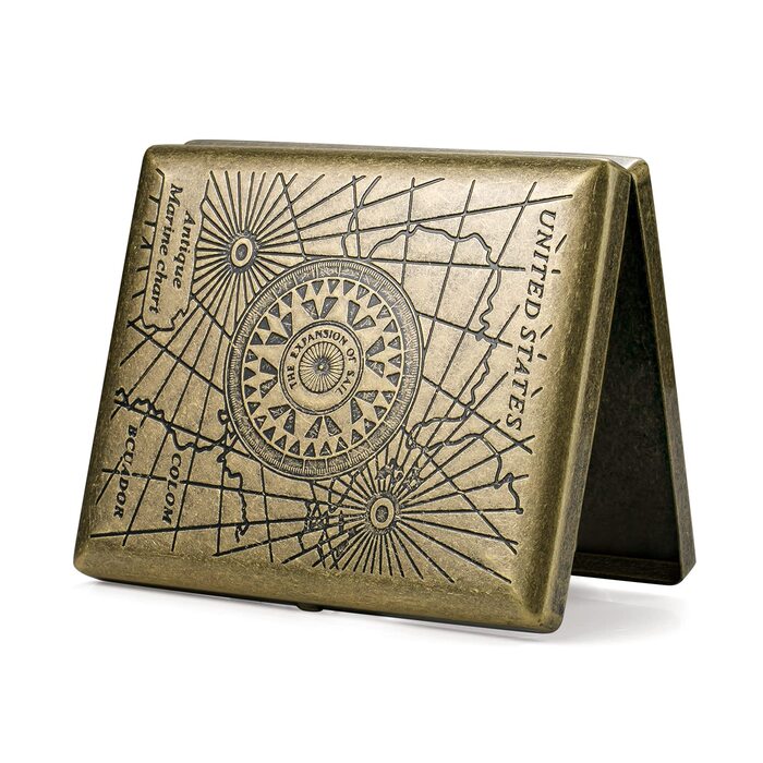 Металеве тютюноприладдя для 20 сигарет: стильний футляр для сигарет для чоловіків та жінок, подарунок