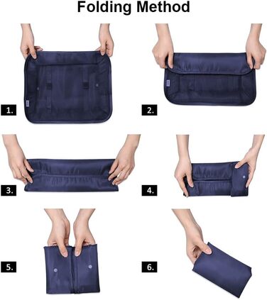 Органайзер для валізи OSDUE, набір 8 шт: кубики для пакування, водонепроникні сумки для одягу, органайзери для подорожей, косметичка, мішечок для взуття, кишеня для USB-кабелів (Бежевий) (Тип B-8шт Синій)