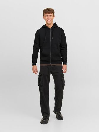 Чоловіча однотонна куртка-худі JACK & JONES Turbulence, розмір XS, стиль smart casual