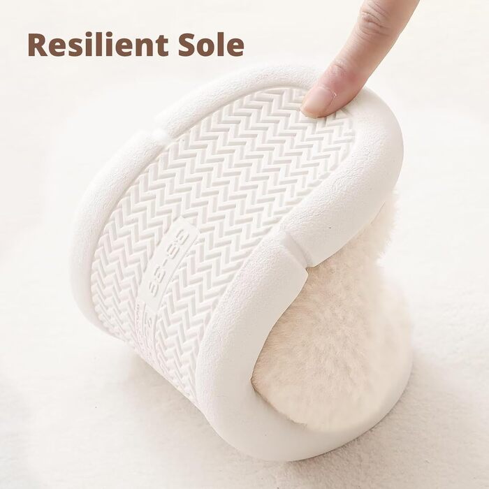 Жіночі плюшеві халапи з штучного хутра, з піною пам'яті, теплі та зручні (Бежевий, 40/41 EU)