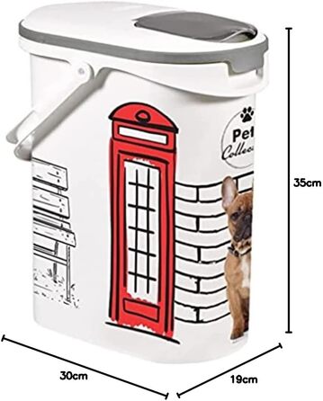 Контейнер для корму для собак Curver Pets Collection 10 л – білий, герметичний, 19 x 30 x 35 см