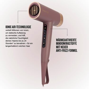 Фен для волосся Remington AIRvive EC8930 з безщітковим цифровим двигуном, іонізацією та анти-фриз технологією, 12 режимів, дифузор та насадка для стайлінгу