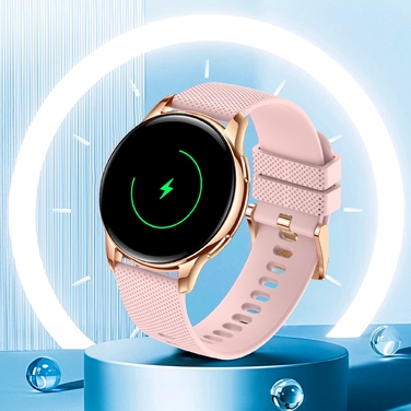 Смарт-годинник Emavo для жінок, золотий, у комплекті з 5 ремінцями