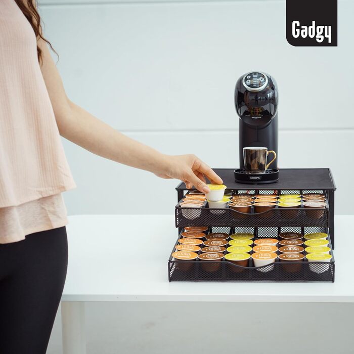 Тримач для капсул Dolce Gusto Gadgy з 2 ящиками – на 72 капсули – міцний металевий тримач з антиковзкими ніжками