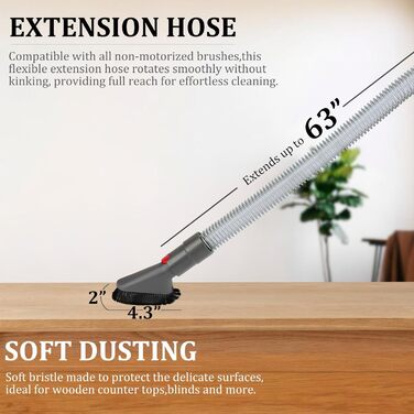 Тримач щітки, органайзер кріплення для пилососів Dyson V10, V8, V7, V11 (без адаптера, пряме підключення). Підходить для Dyson V7 Tierauslöser, V10 Tiermotorhead.