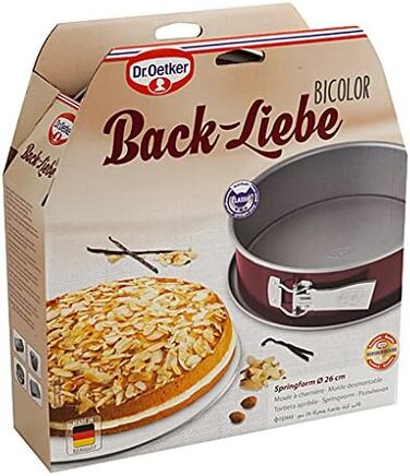 Форма для випічки Dr. Oetker Springform з антипригарним дном Back-Liebe Bicolor Ø26 см – ідеальна для тортів та пирогів з високим бортиком та антипригарним дном