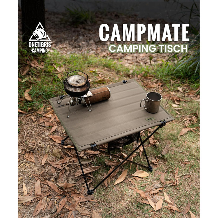 OneTigris CAMPMATE Стіл для кемпінгу складний, легкий, розкладний, вантажопідйомність до 30 кг для відпочинку на природі, піших прогулянок