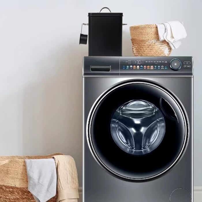 Кошик для порошку Theo&Cleo 6.5L, металева коробка для порошку, зберігання корму для собак/котів, кавових зерен (вугільний)