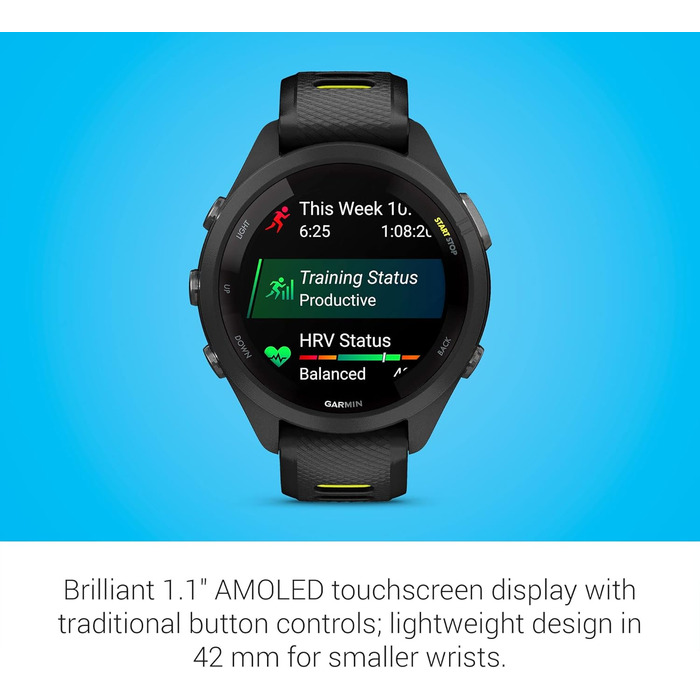 Garmin Forerunner 265S чорний - спортивний годинник для бігу та фітнесу