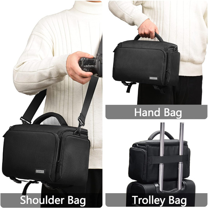 Сумка для камери CADeN, водонепроникна, для Canon, Nikon, Sony (чорна, XL)