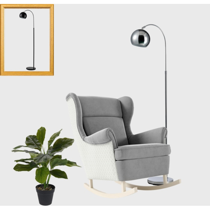 Підлогова лампа Krislamp Aura E27 40 Вт, срібляста