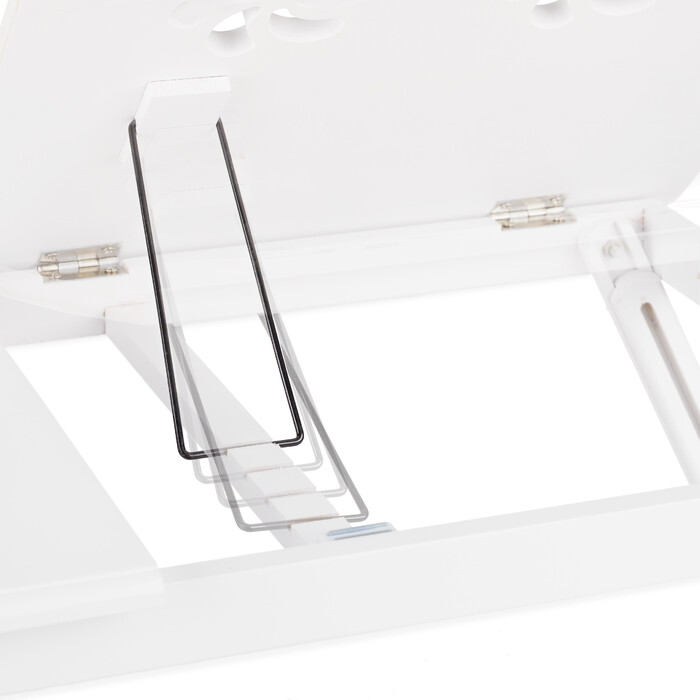 Relaxdays Bamboo Laptop Table White