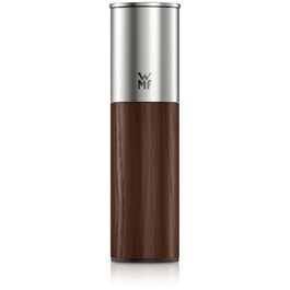 Млин для солі та перцю WMF Nature Pro з керамічним механізмом, регульованим помелом, нержавіюча сталь та дерево, ручний (темний)