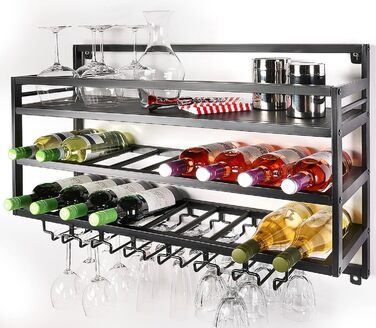 Полиця для вина Kobolo Malbec - металева, 80x25x55 см