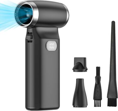 Електричний пилосос для повітряного обдування, пилоочисник, високонадійний струмінь для сушки пилу, комплект для чищення ПК, ноутбуків, авто (130 000 об/хв, 8000 мАг)