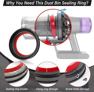 Контейнер для пилу AiLomey (замінник) для Dyson V12 Detect Slim / V10 Digital Slim, сумісний з V12 Slim (965272-01)