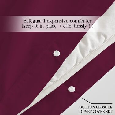 Комплект постільної білизни Sapphire Collection - простирадло з наволочками, не потребує прасування, з перкалю, для спальні (двоспальне ліжко, бордовий колір)