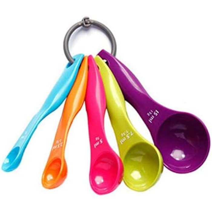 Kitchen Measuring Spoons, Teaspoons, Coffee, Sugar Scoop, Cake Baking, Flour Measuring Cup, Kitchen Utensils (Color: 5pcs Colorful)