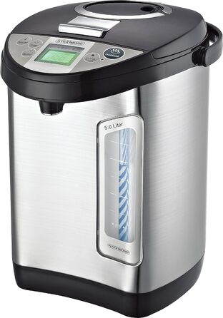 5 Liter Thermopot | Water Dispenser | LC Display | Perfect for Mulled Wine | Stainless Steel Hot Water Dispenser | Water Boiler/Mulled Wine Boiler | Dispenser | Tea Boiler | Thermos | Mulled Wine Dispenser