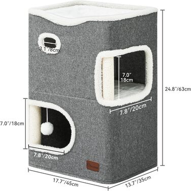 Кігтеточка-будиночок для котів, велика, з інтегрованою кігтедрапальною поверхнею для дому