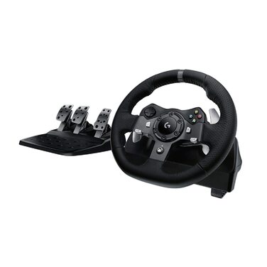 Руль Logitech G920 Driving Force для Xbox Series X|S, Xbox One, PC, Mac. Двомоторний Force Feedback, 900° кут повороту, регульовані педалі, UK-штекер.