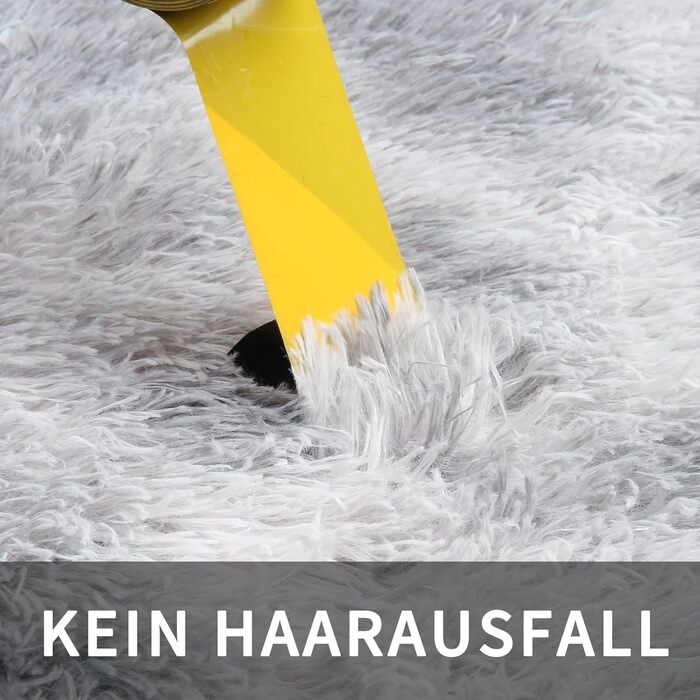 Тепличний килим Treeboy Hochflor сірого кольору 80x160 см - для вітальні, спальні, дитячої кімнати. Антиковзаюча, м'яка, миється.