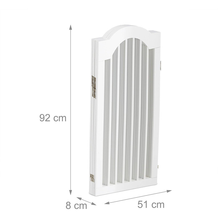 Захисне ворота Relaxdays: розкладне, самостійне, 92 x 205 см, для собак та котів, біле