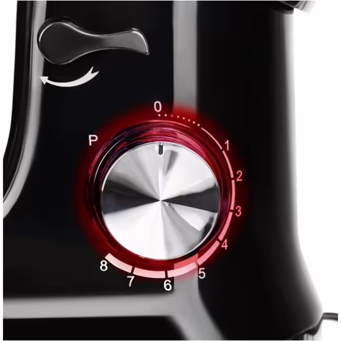 Ruhhy Kitchen Machine Stainless Steel Bowl 6.2 L, 2200 W - 6 Speed Levels + Pulse Function Kitchen Appliances for Cakes and Bread with Baking Accessories for Hobby & Professional Chefs