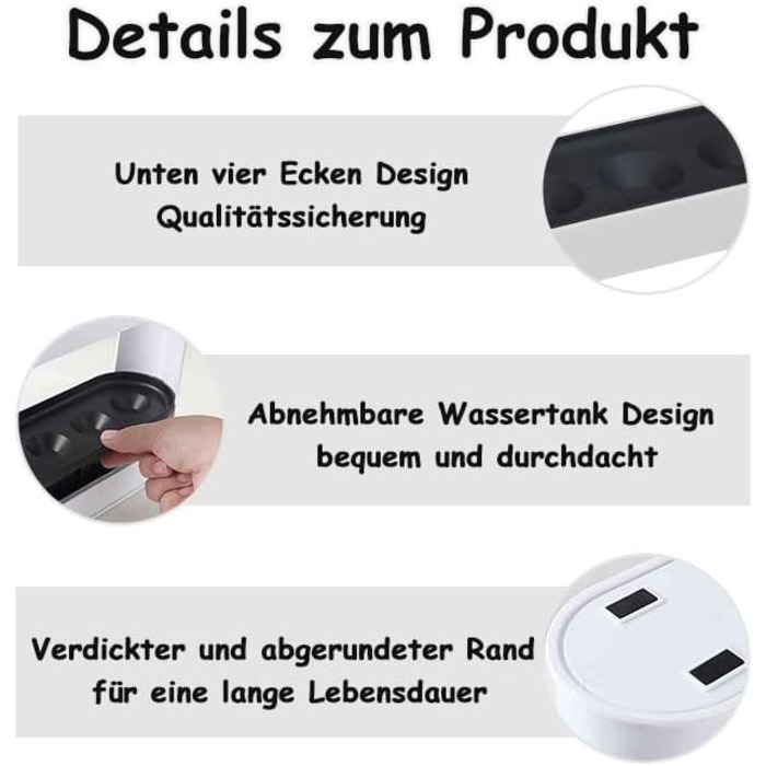 Підставка для парасольки з знімною підставкою для збору води, 22 x 9 x 28 см, 4 слоти, для дому, інтер'єру, в коридор (білий)
