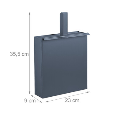 Relaxdays Ash Bucket with Shovel in Anthracite