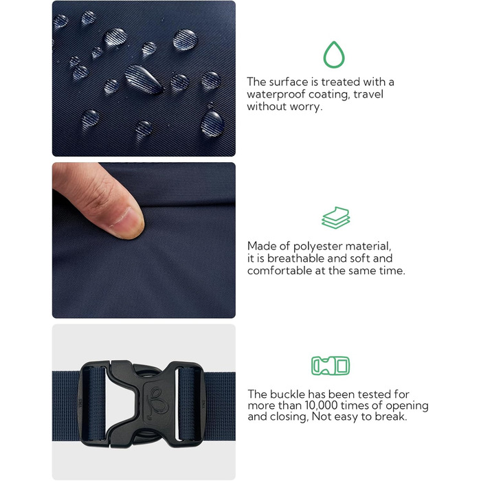 Водонепроникна поясна сумка Waterfly: стильна фанна-сумка для спорту, подорожей та прогулянок (темно-синій)