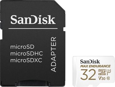 Карта пам'яті SanDisk Max Endurance microSDXC 128GB з адаптером для відеореєстраторів та камер спостереження