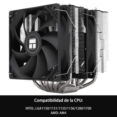 TR Peerless Assassin 120 SE ARGB: Кулер для CPU з RGB підсвічуванням, 6 heatpipes, 120 мм вентилятори, для AMD AM4/AM5 та Intel 1700/1150/1151/1200