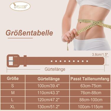 Жіночий шкіряний пояс JasGood пастельно-рожевого кольору, широкий, з квадратною пряжкою для джинсів, штанів та суконь, 110 см (під талію 76-88 см)